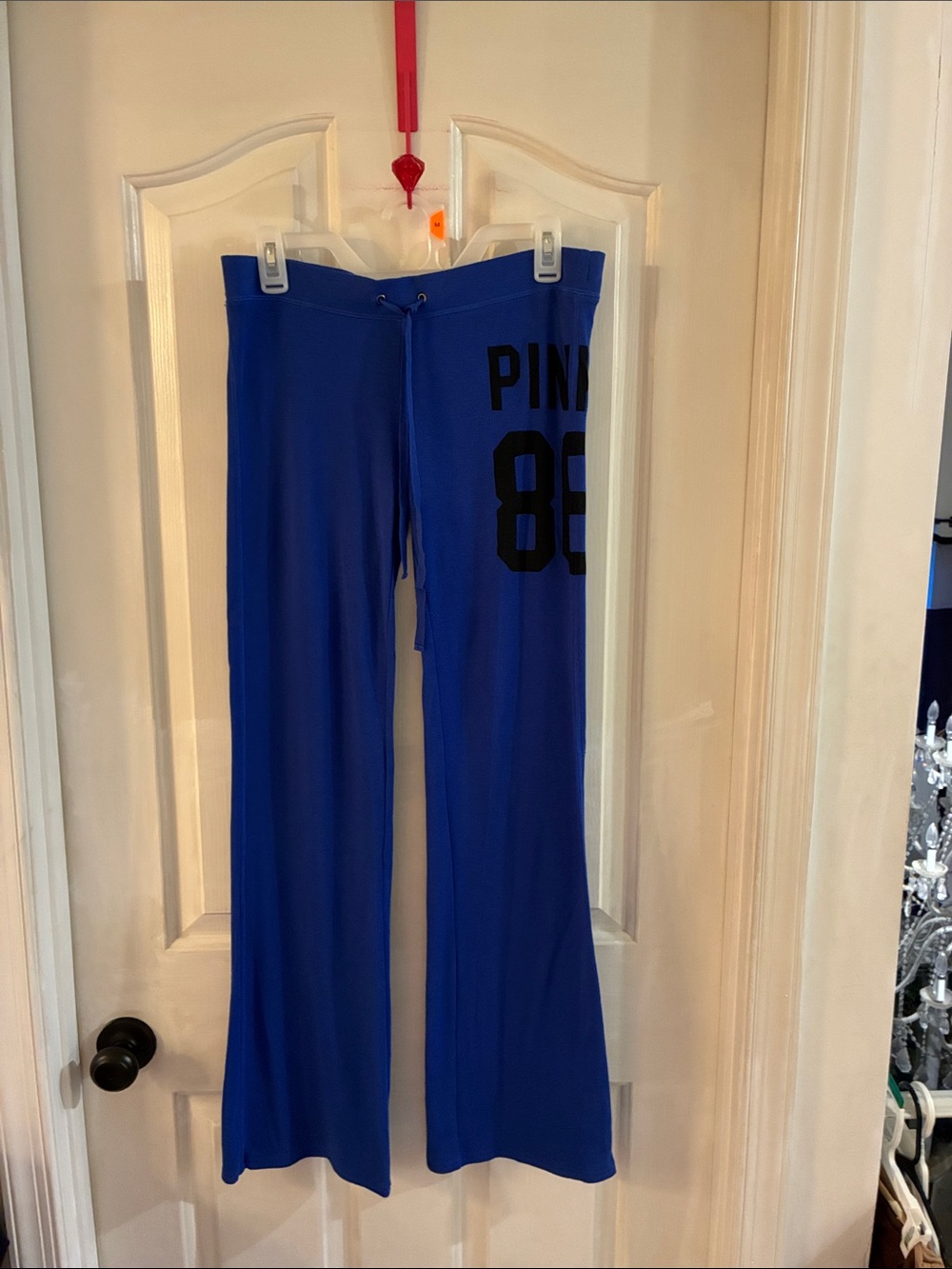 Victoria's Secret PINK Royal Blue Lounge Pants Black Logo